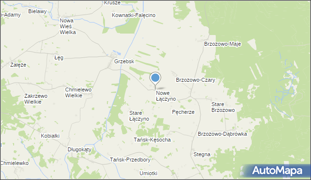 mapa Nowe Łączyno, Nowe Łączyno na mapie Targeo